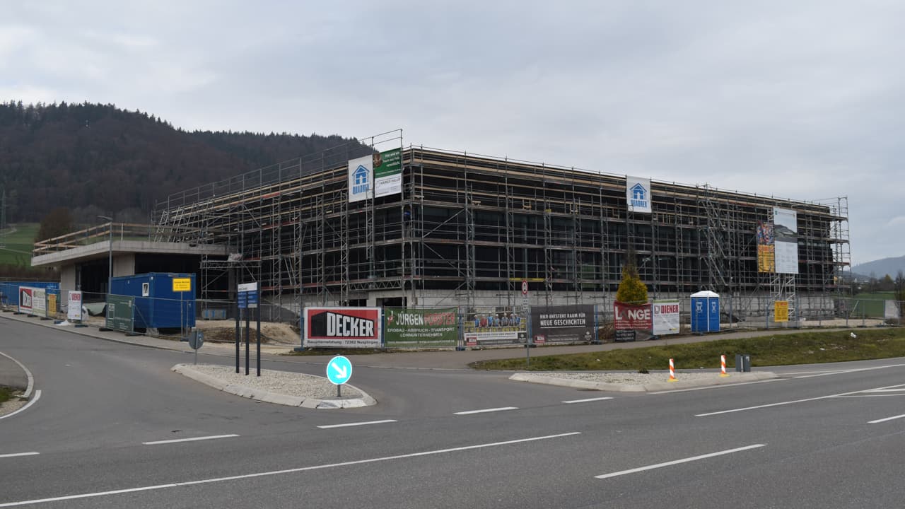Baufortschritt Sporthalle Rietheim-Weilheim